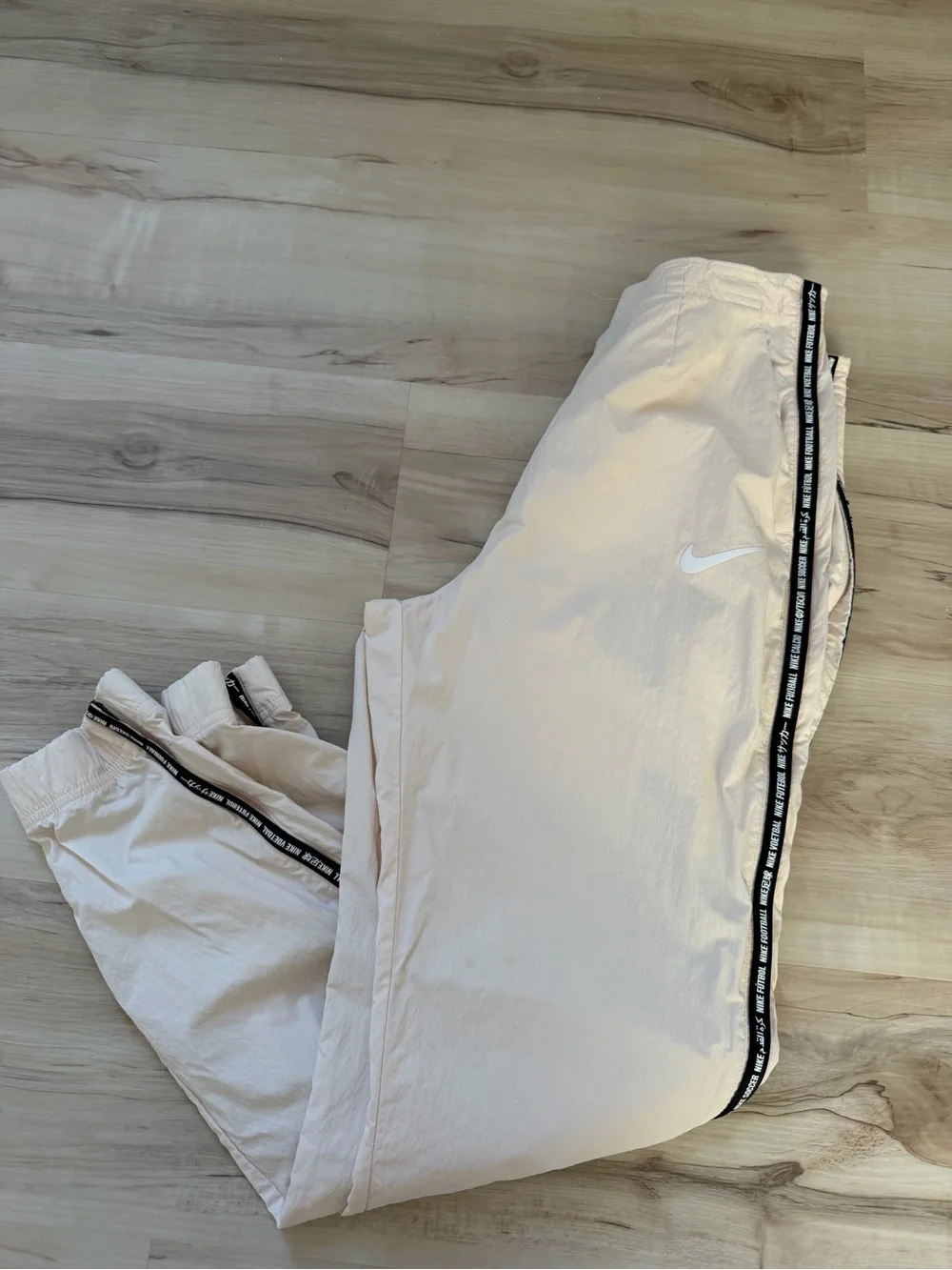 Nike Women’s Light Pink Track Pants with Side Tape